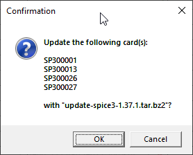 SP-ICE-3 Batch Updater Confirmation